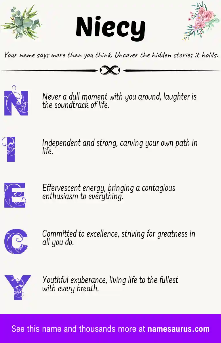 Acrostic poem about Niecy.