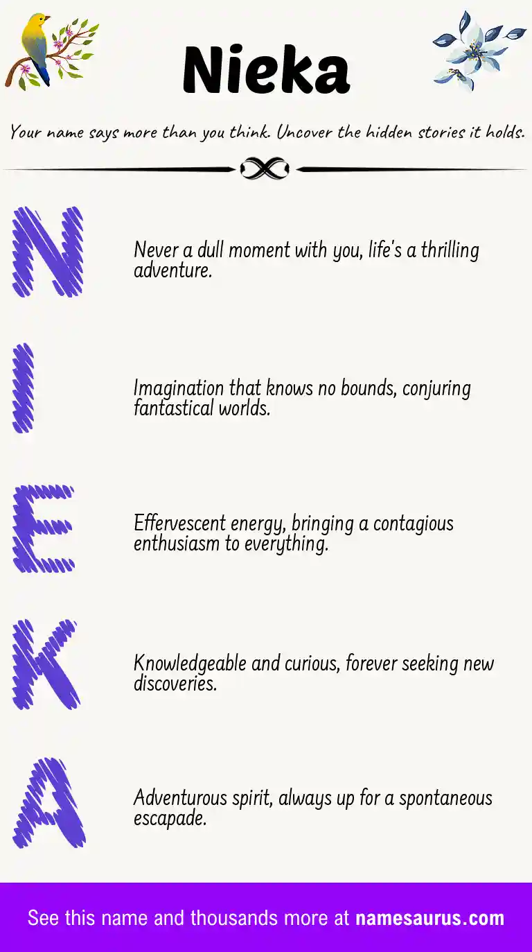 Acrostic poem about Nieka.