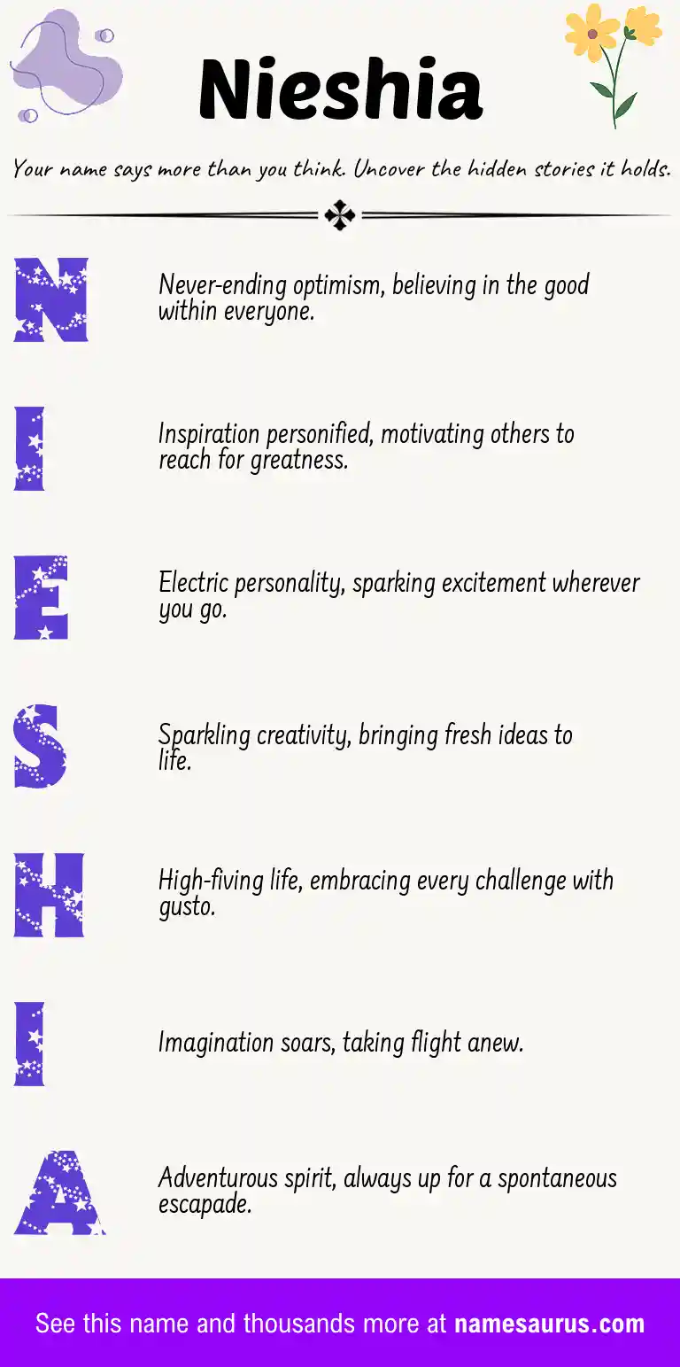 Acrostic poem about Nieshia.