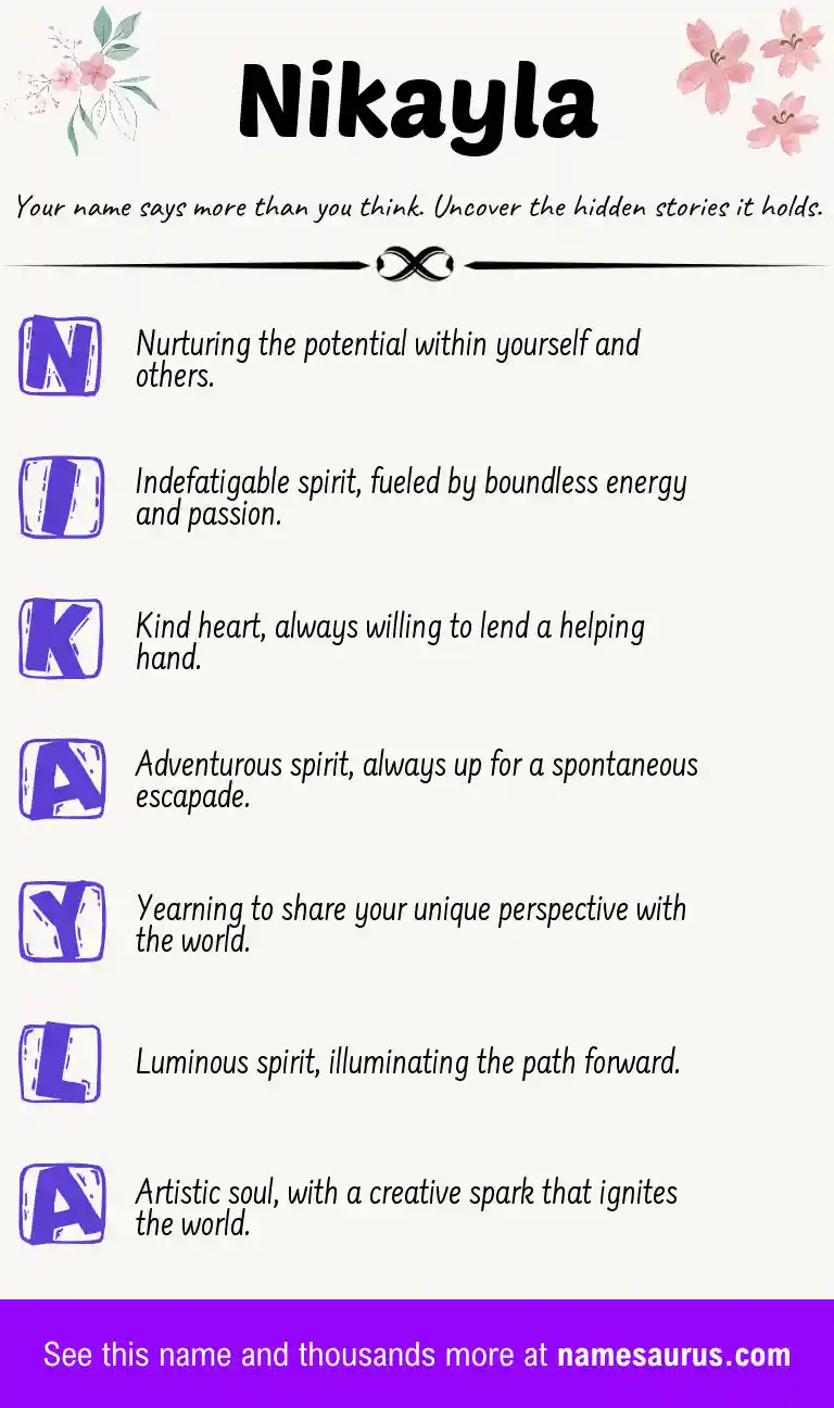 Acrostic poem about Nikayla.