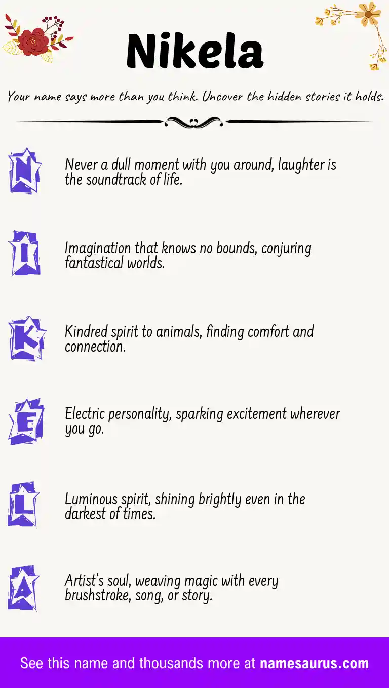 Acrostic poem about Nikela.