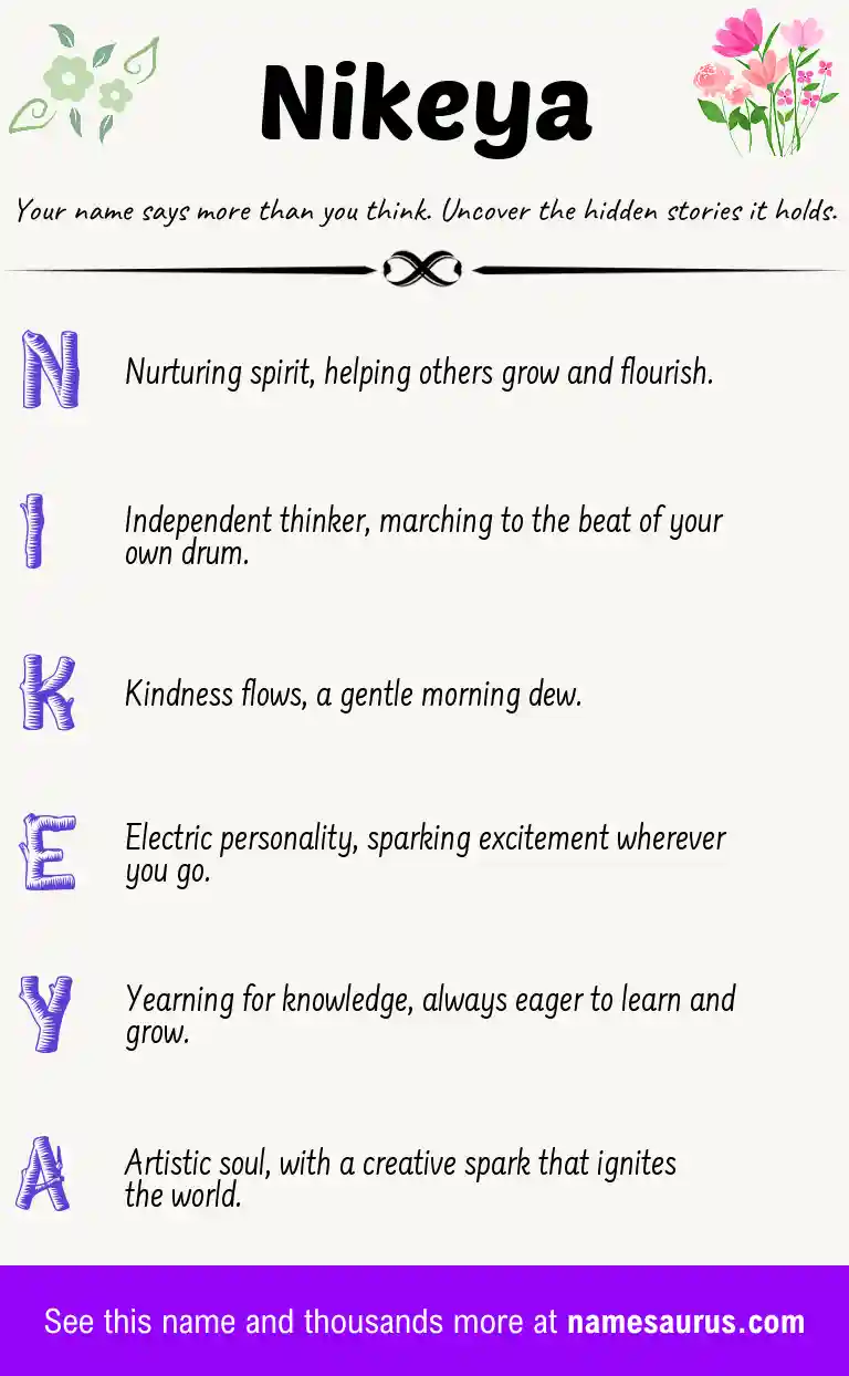 Acrostic poem about Nikeya.