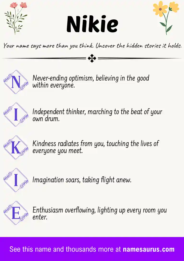 Acrostic poem about Nikie.