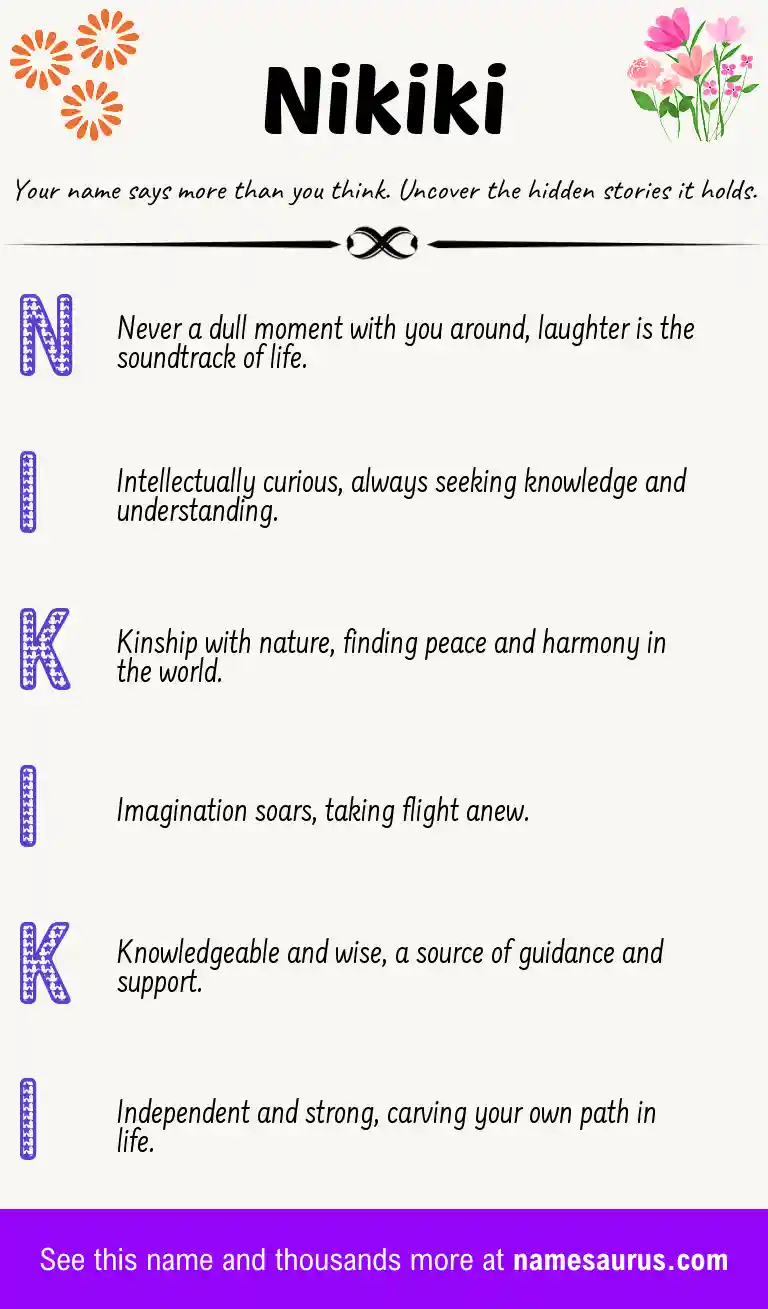 Acrostic poem about Nikiki.