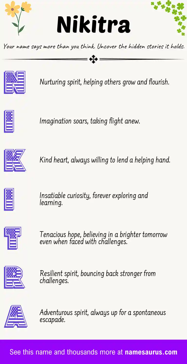 Acrostic poem about Nikitra.