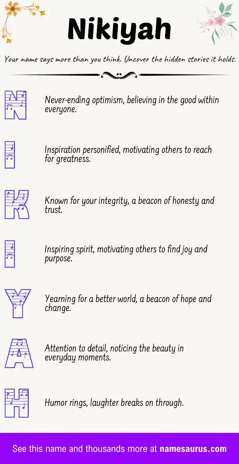 Acrostic poem about Nikiyah.