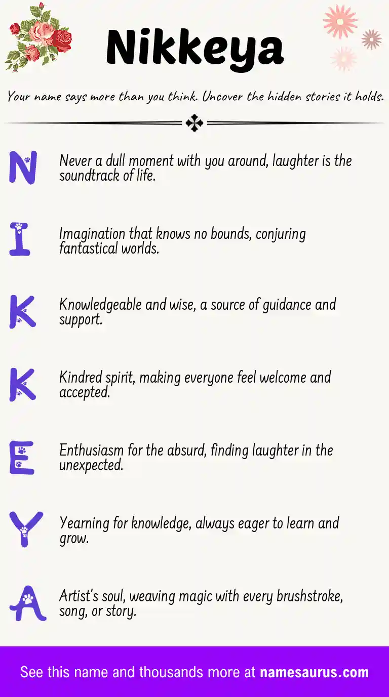 Acrostic poem about Nikkeya.