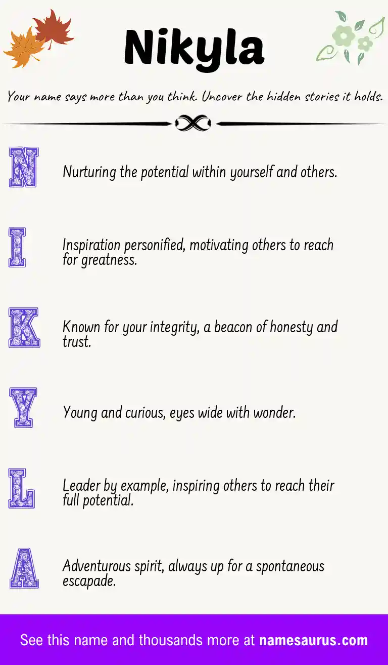 Acrostic poem about Nikyla.