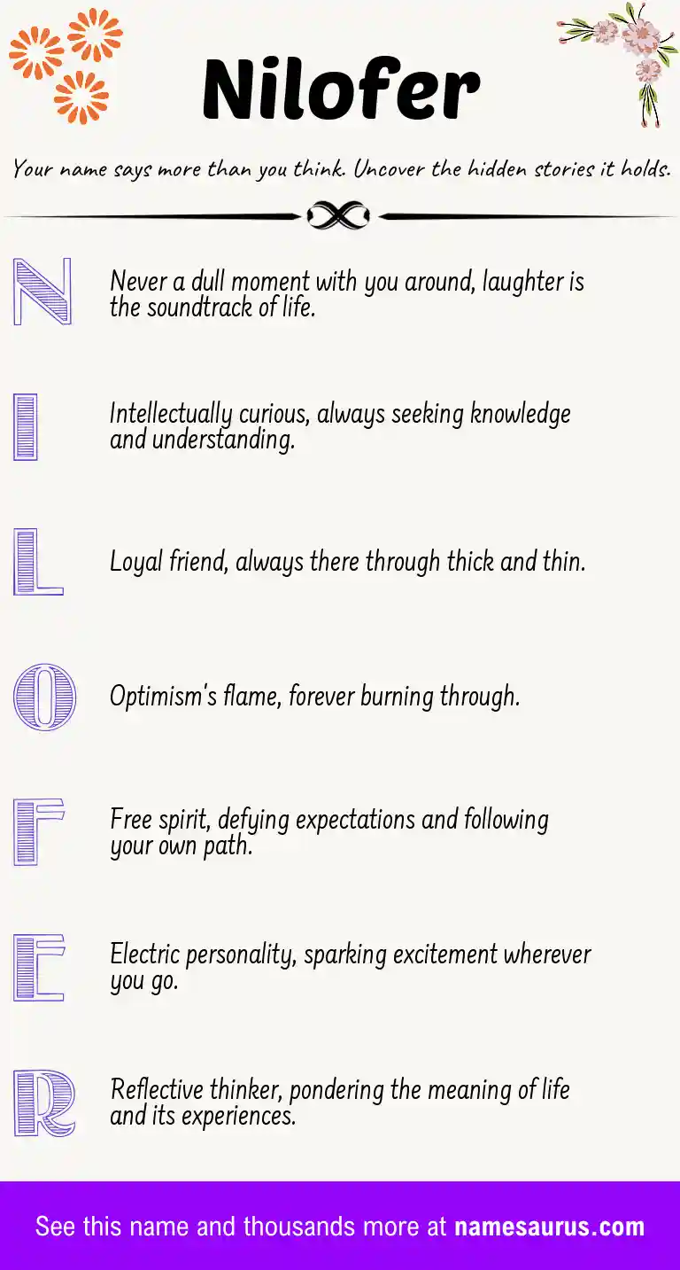 Acrostic poem about Nilofer.