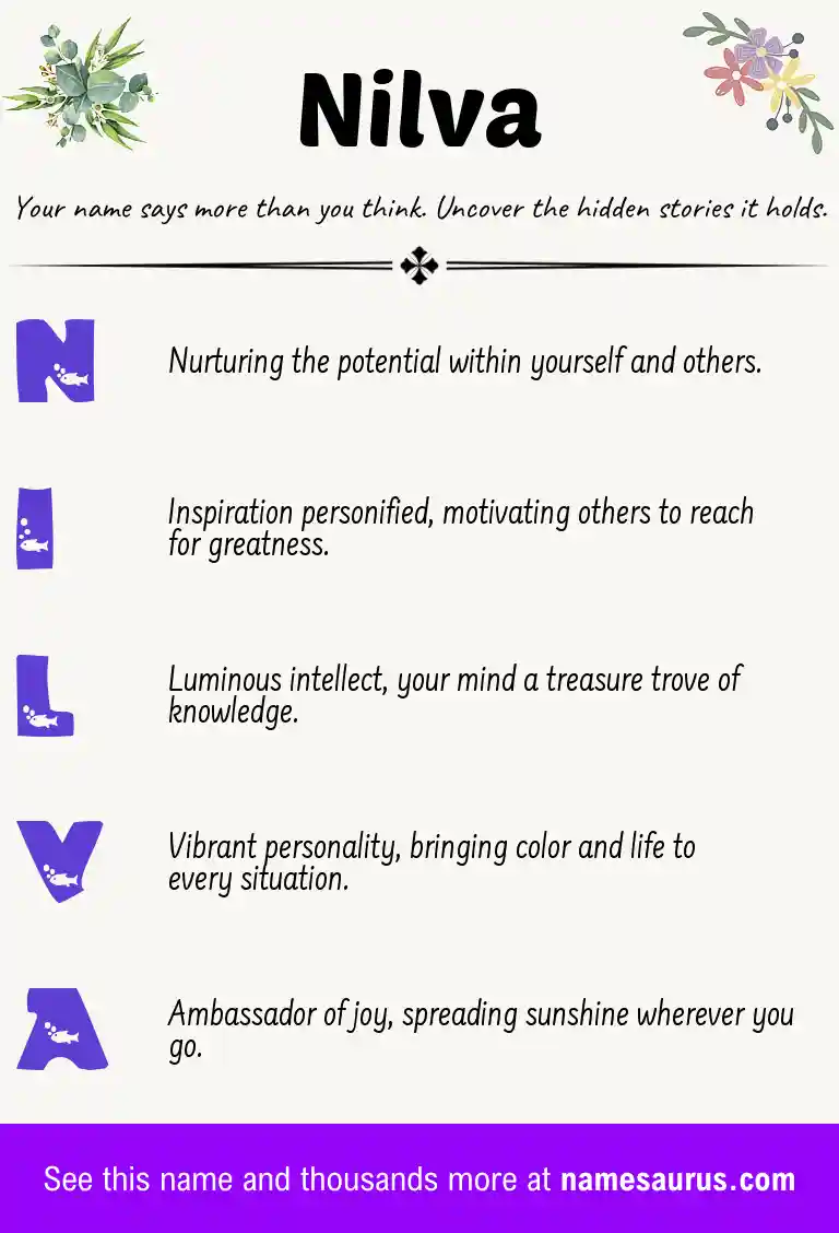 Acrostic poem about Nilva.