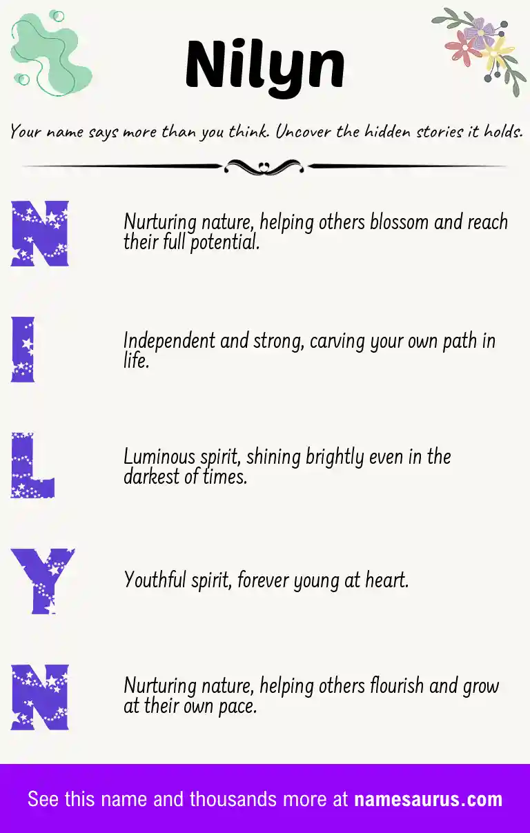 Acrostic poem about Nilyn.