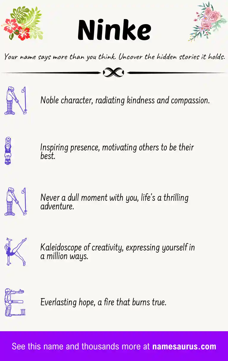 Acrostic poem about Ninke.