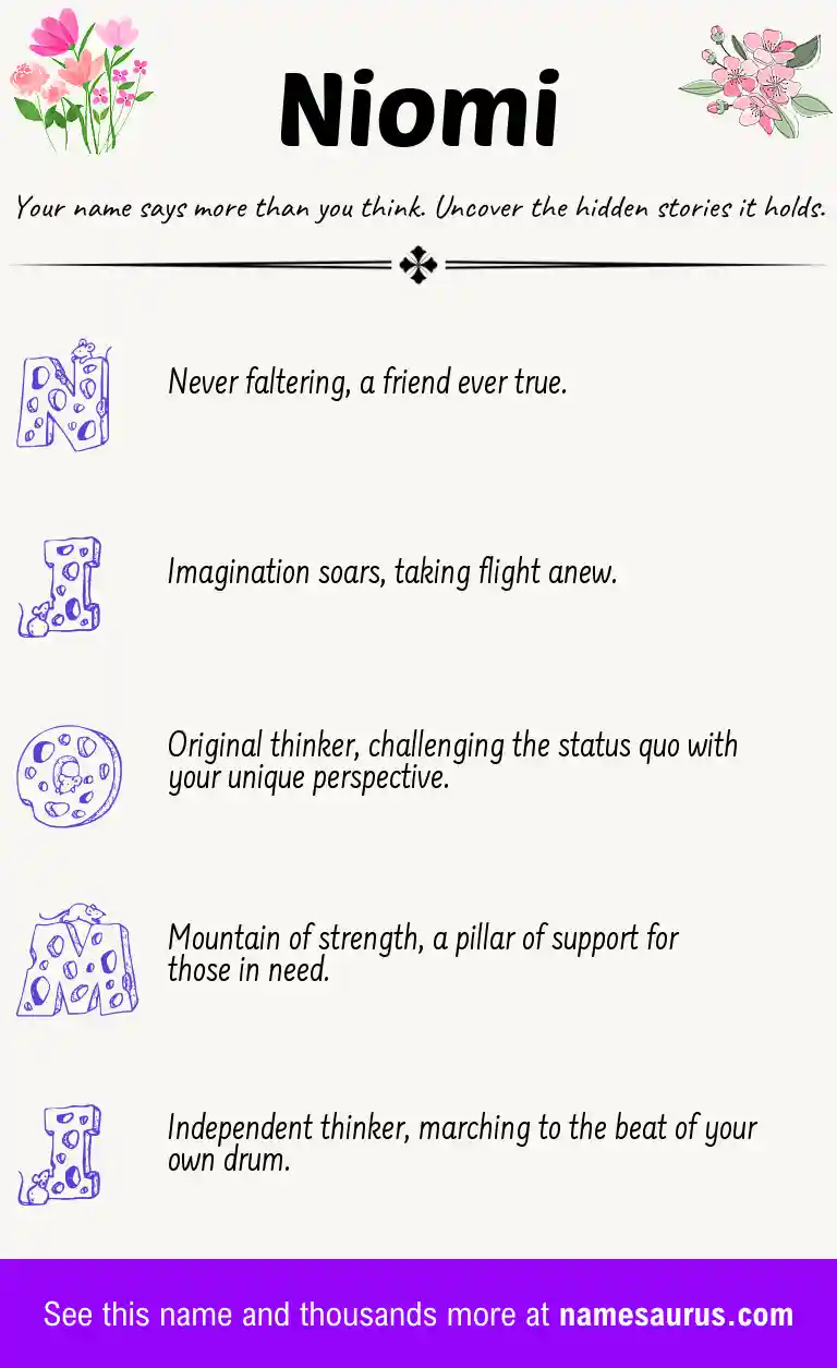 Acrostic poem about Niomi.