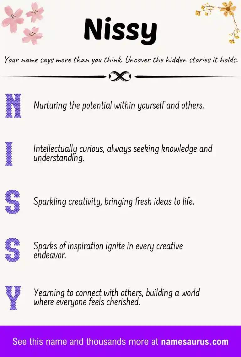 Acrostic poem about Nissy.