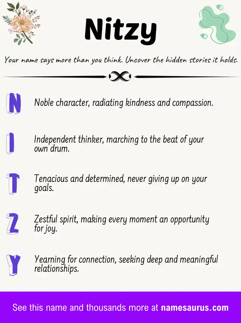 Acrostic poem about Nitzy.