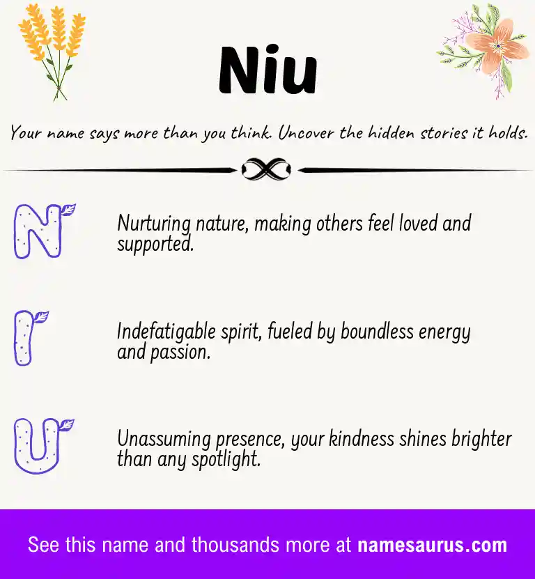 Acrostic poem about Niu.