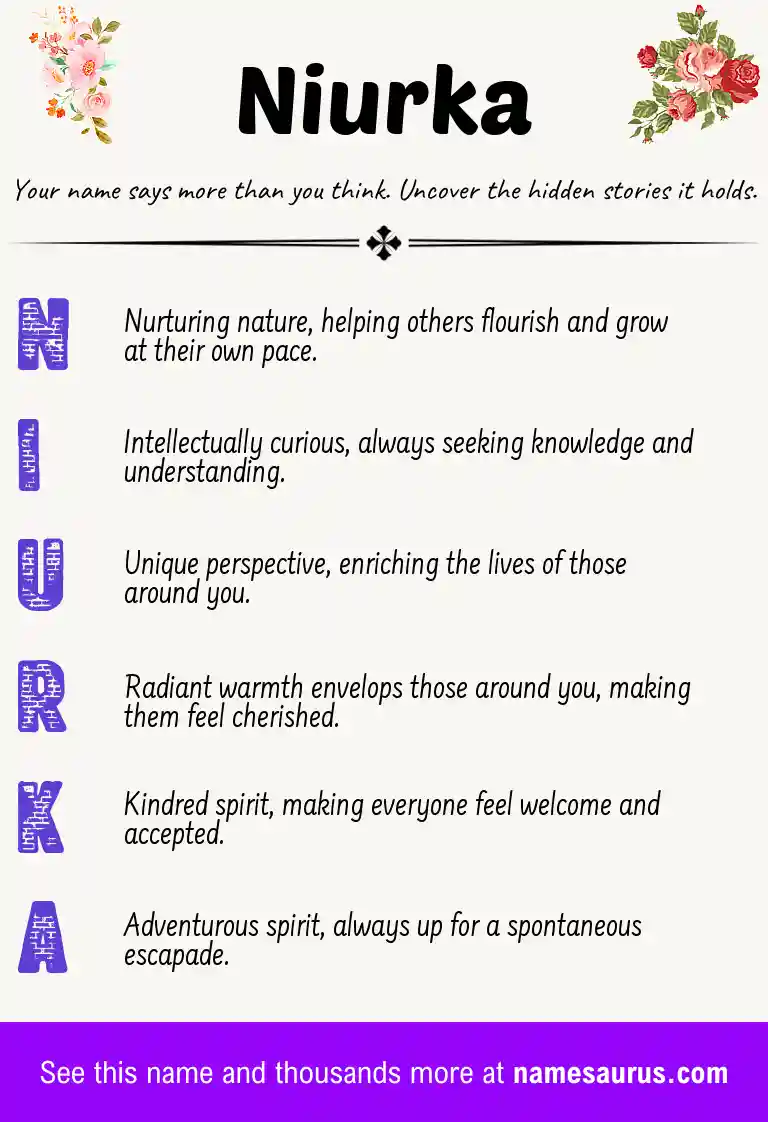 Acrostic poem about Niurka.