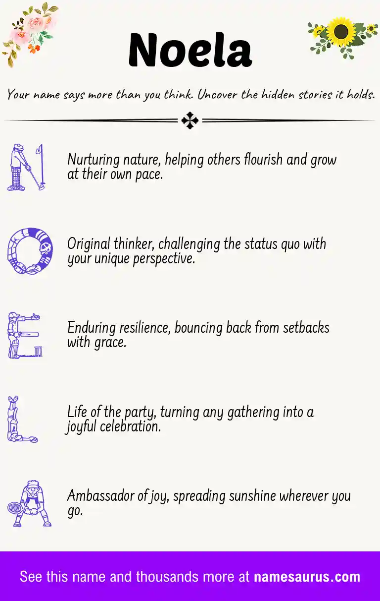 Acrostic poem about Noela.