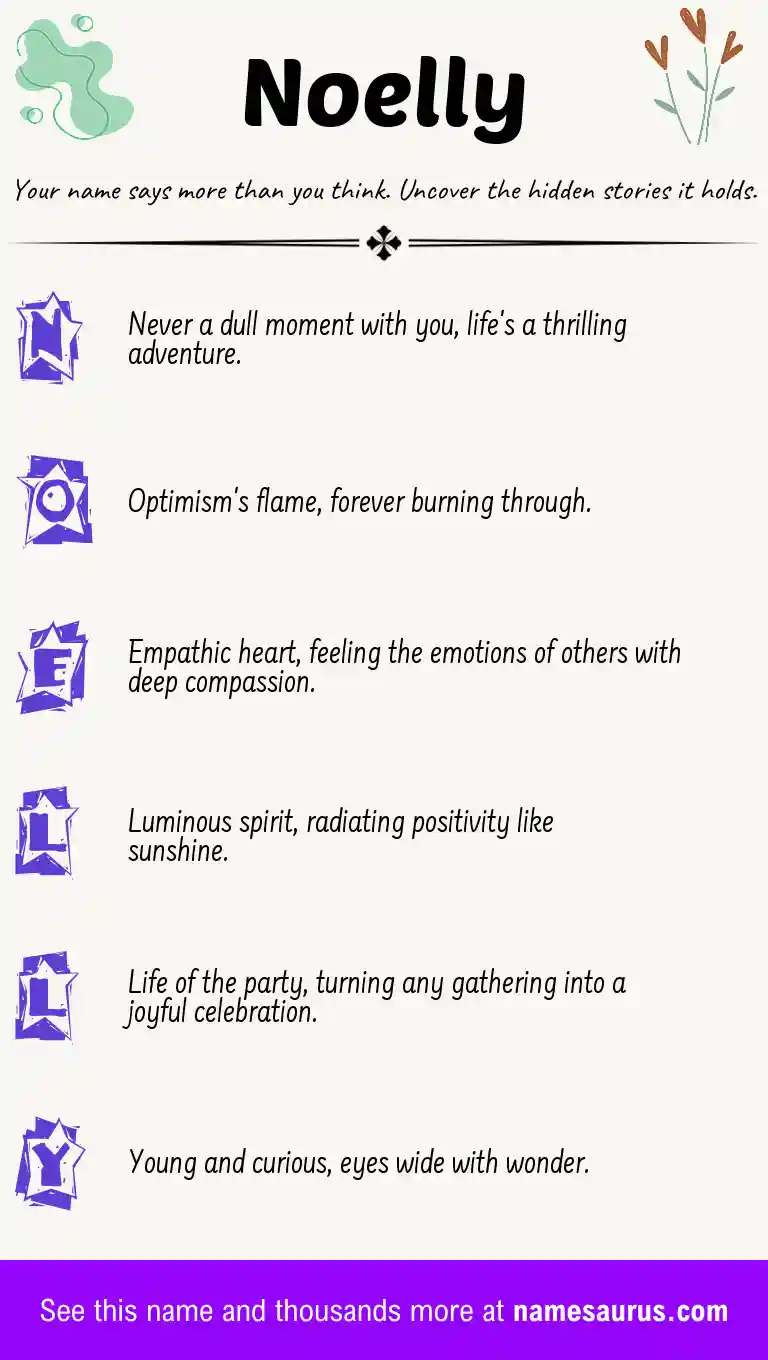 Acrostic poem about Noelly.