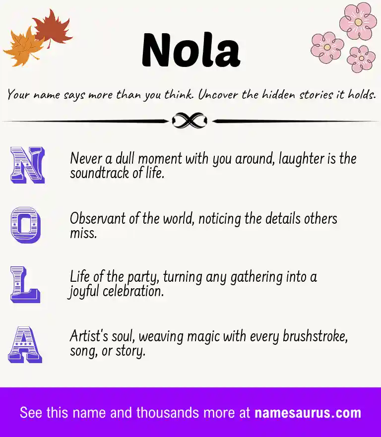Acrostic poem about Nola.
