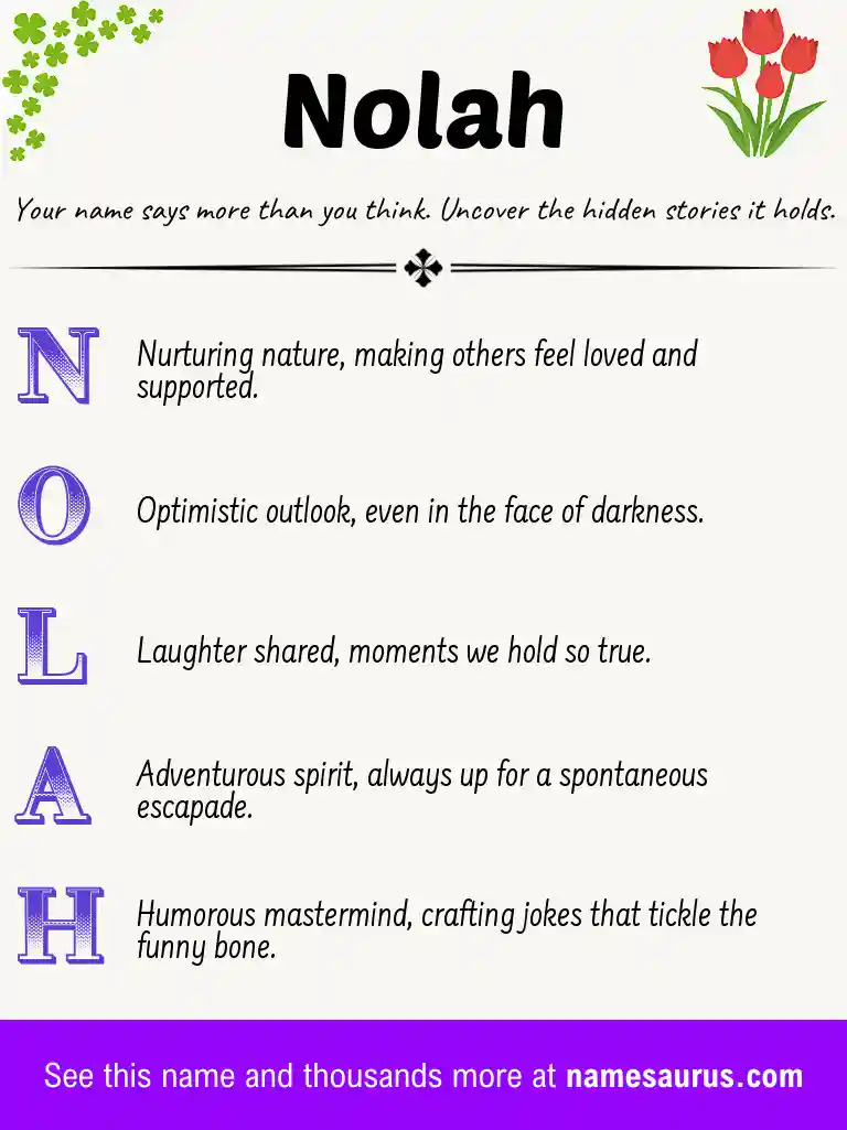 Acrostic poem about Nolah.
