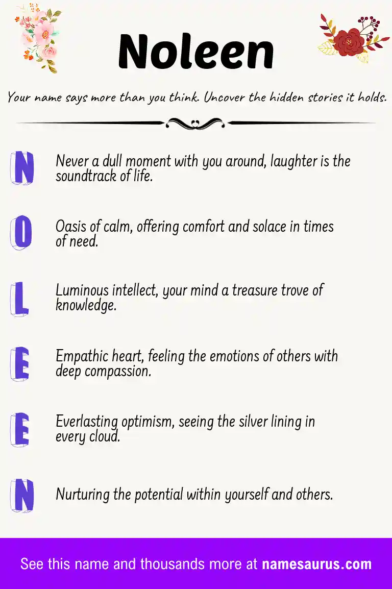 Acrostic poem about Noleen.
