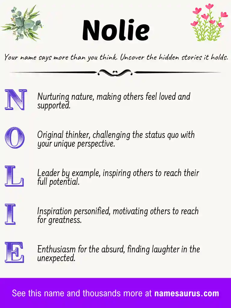 Acrostic poem about Nolie.
