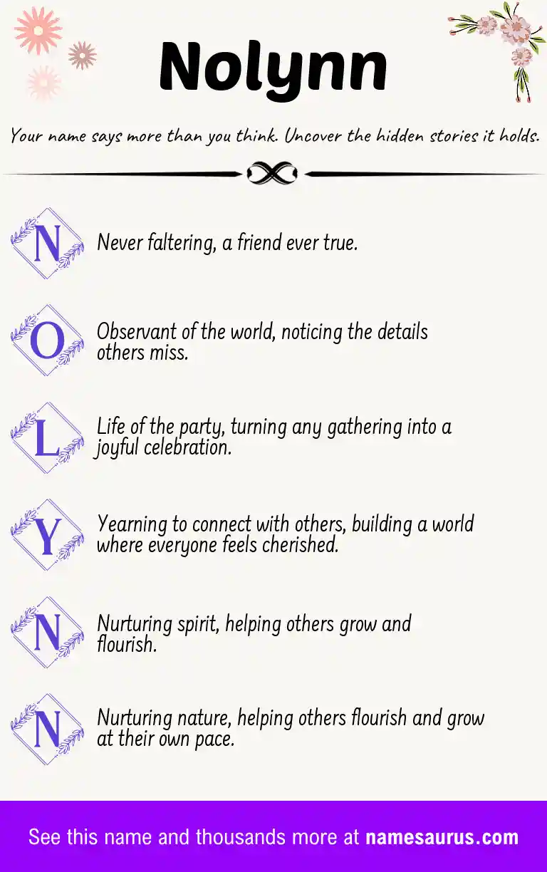 Acrostic poem about Nolynn.