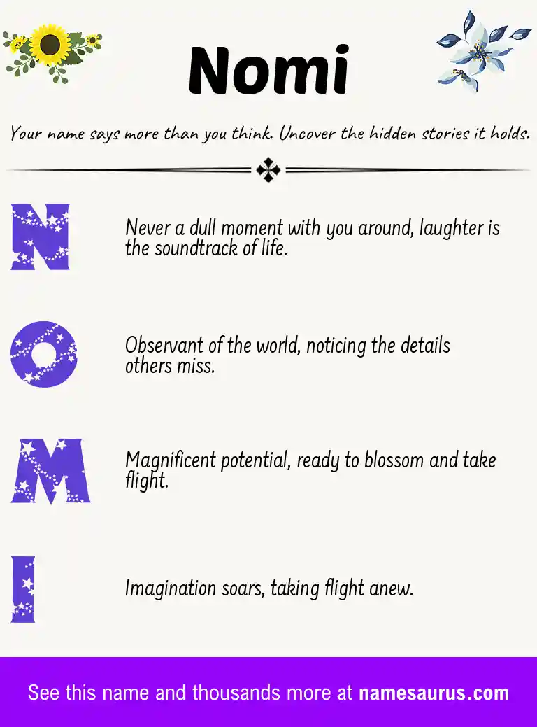 Acrostic poem about Nomi.