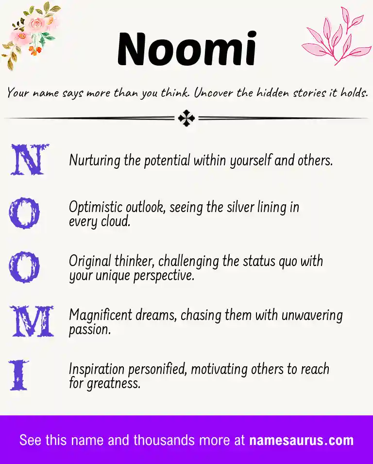 Acrostic poem about Noomi.