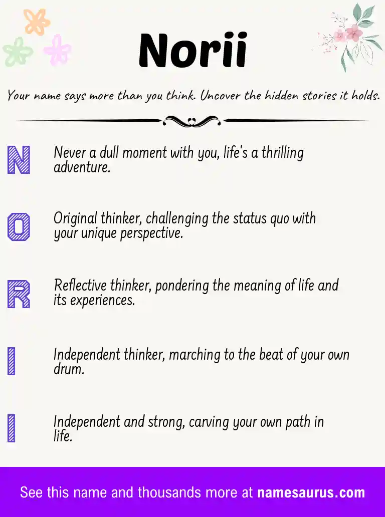 Acrostic poem about Norii.