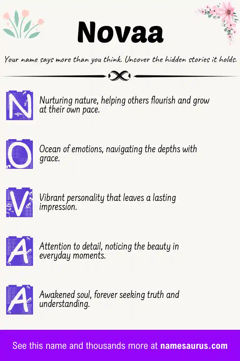 Acrostic poem about Novaa.