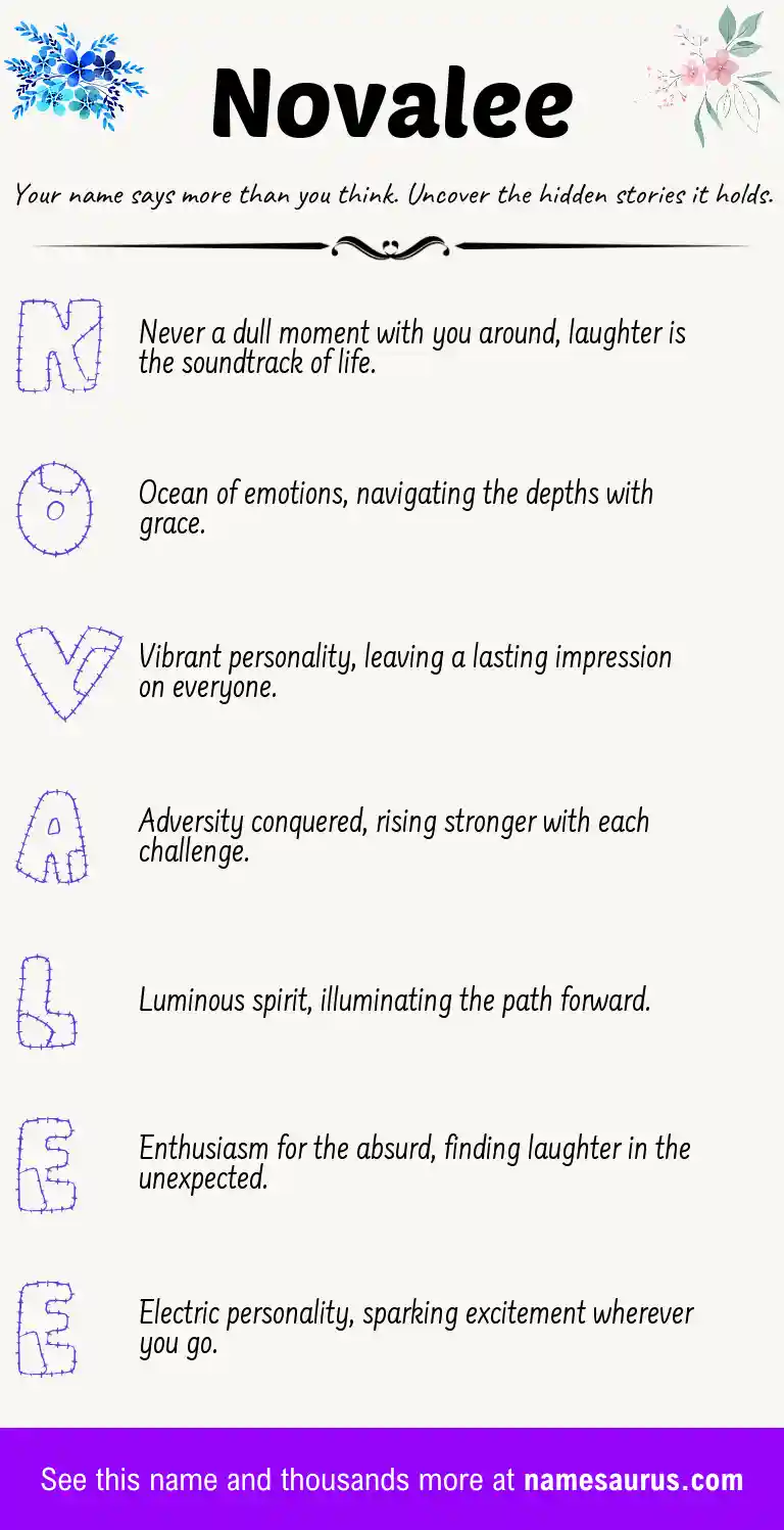 Acrostic poem about Novalee.