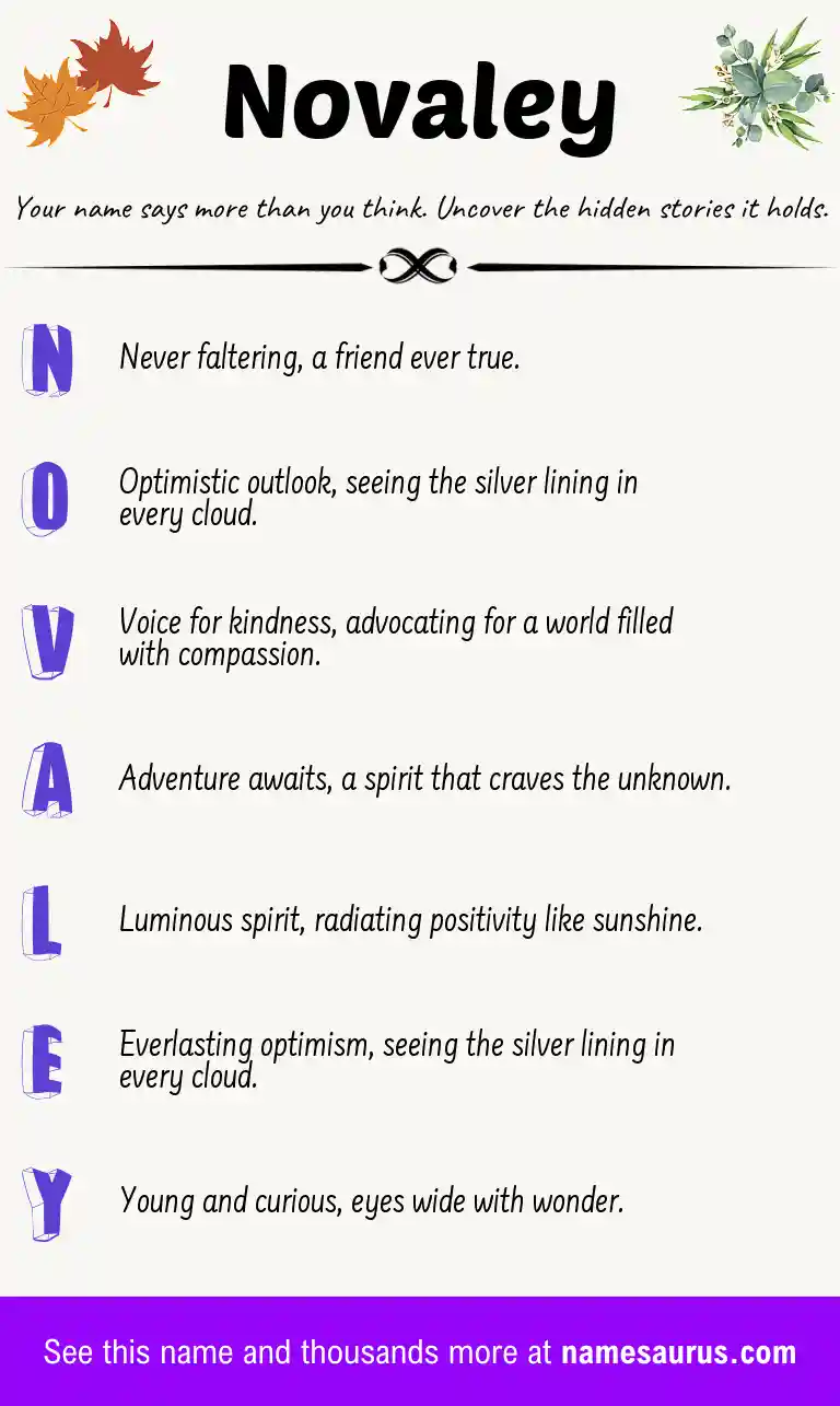 Acrostic poem about Novaley.