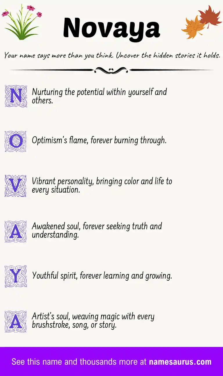 Acrostic poem about Novaya.
