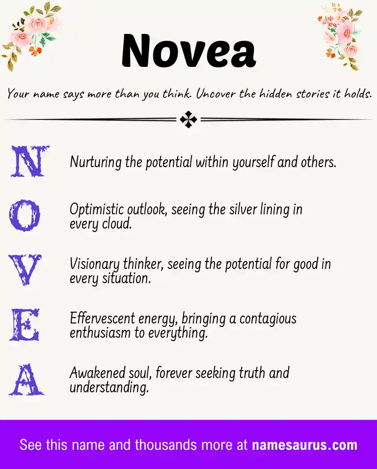 Acrostic poem about Novea.