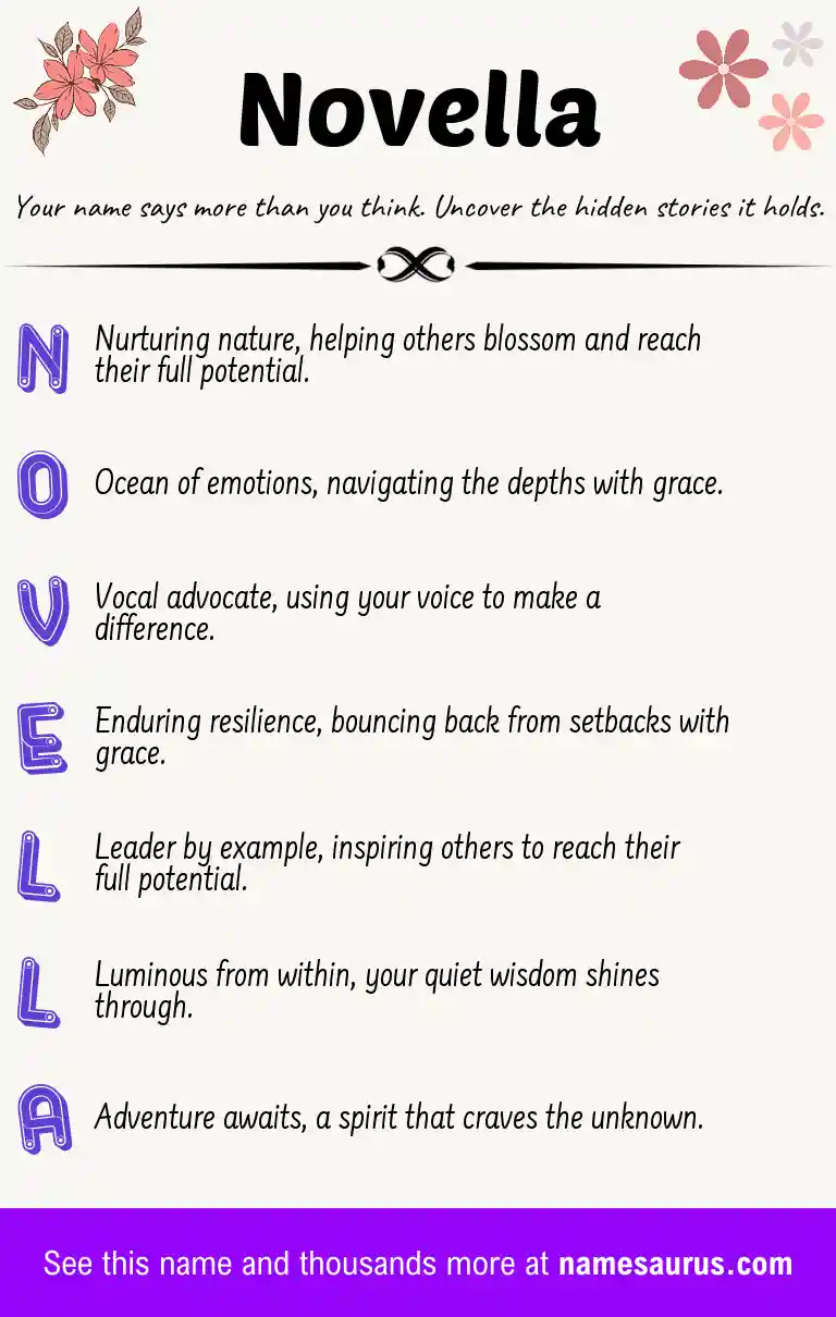 Acrostic poem about Novella.