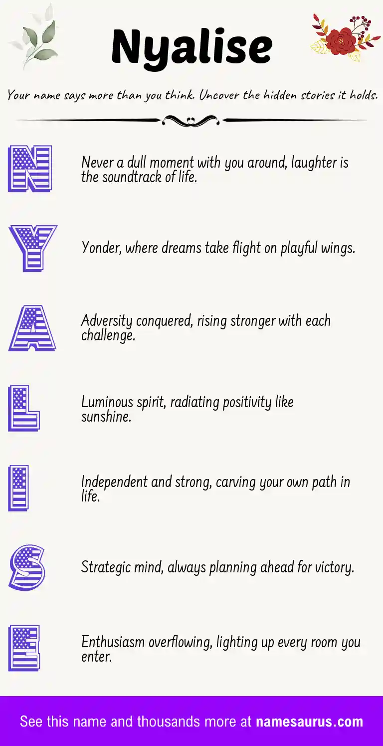 Acrostic poem about Nyalise.