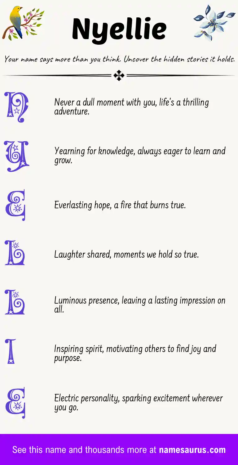 Acrostic poem about Nyellie.
