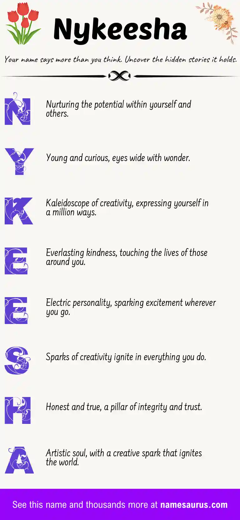 Acrostic poem about Nykeesha.