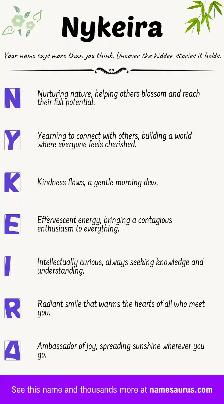 Acrostic poem about Nykeira.