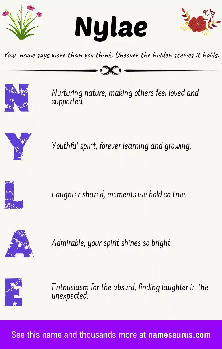 Acrostic poem about Nylae.