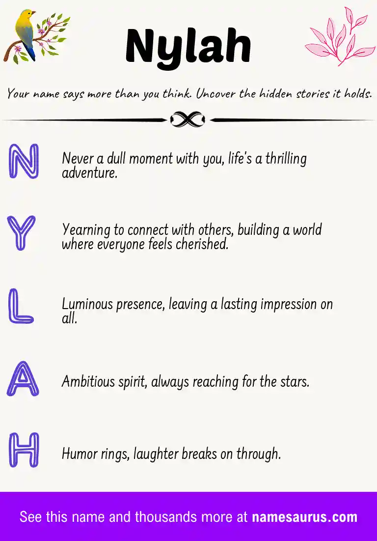 Acrostic poem about Nylah.