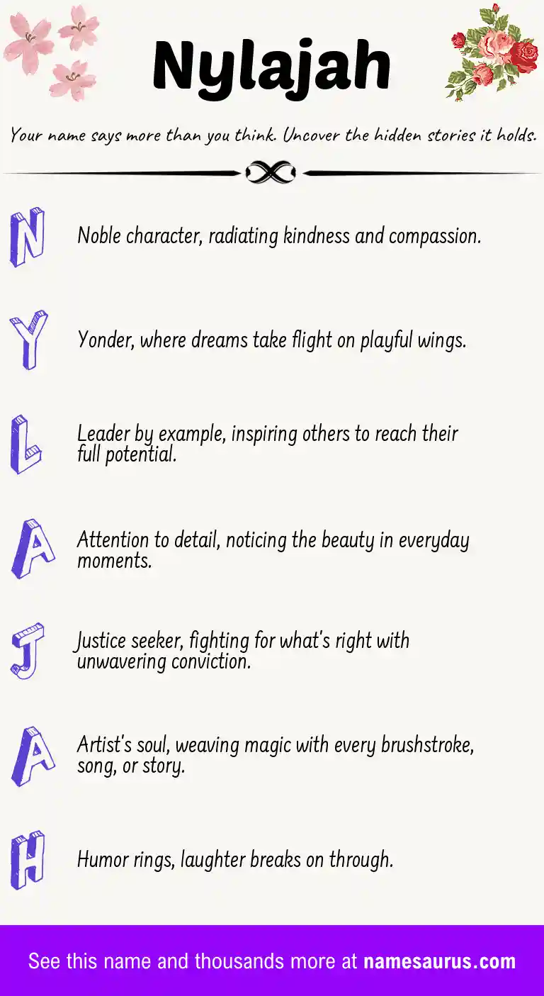 Acrostic poem about Nylajah.