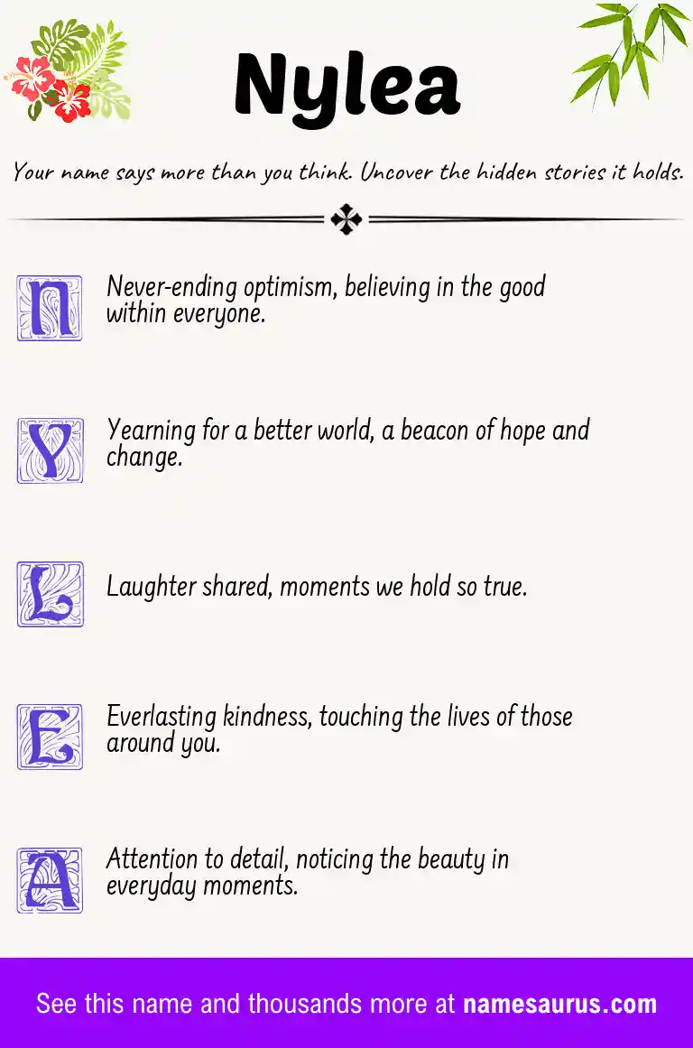 Acrostic poem about Nylea.