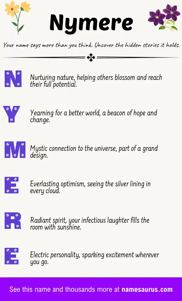 Acrostic poem about Nymere.