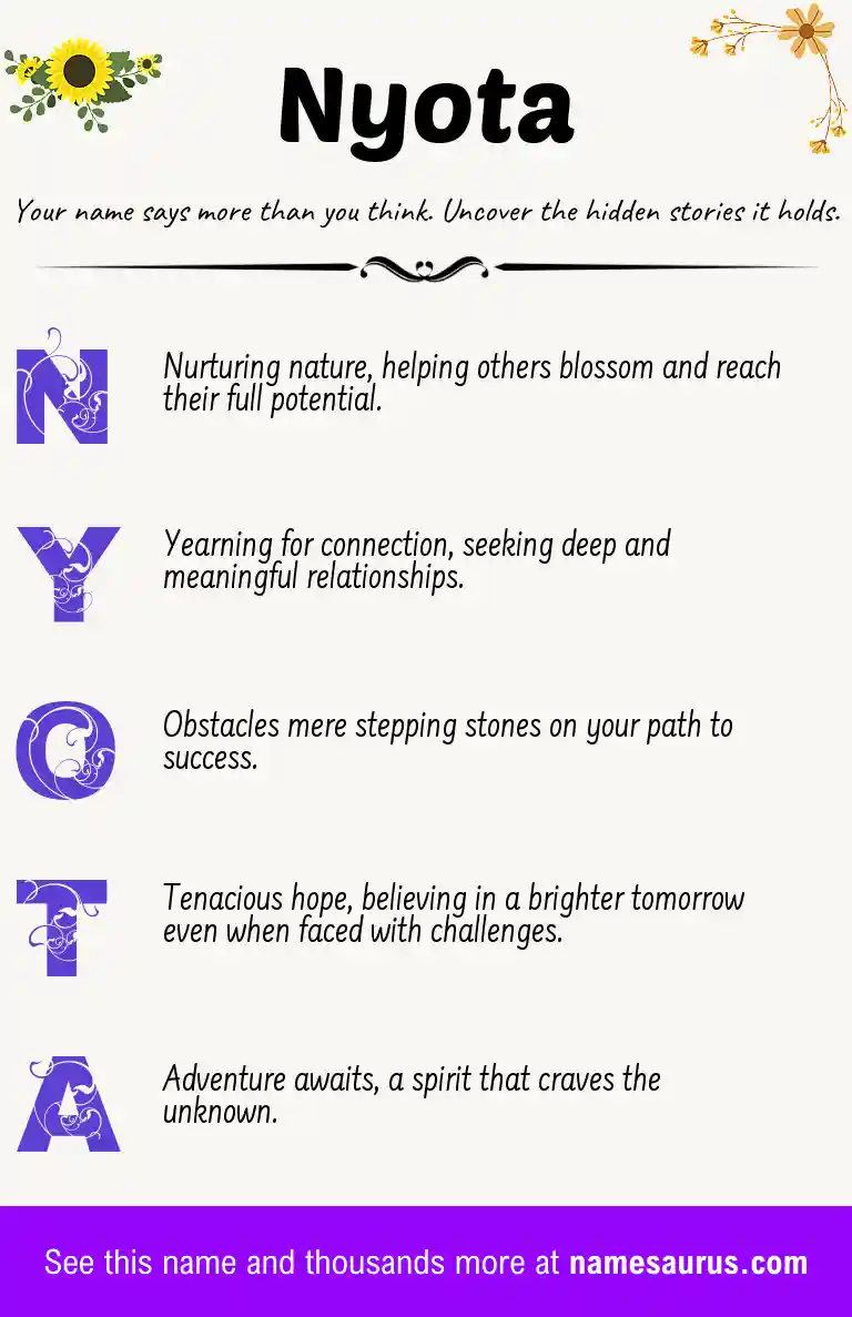 Acrostic poem about Nyota.