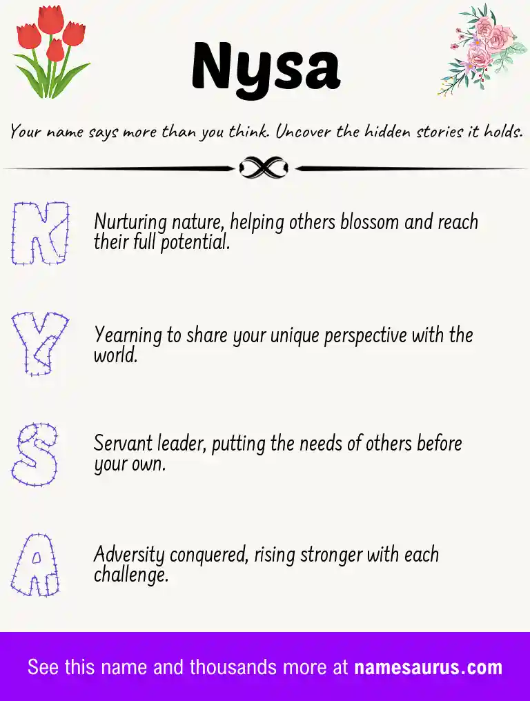 Acrostic poem about Nysa.