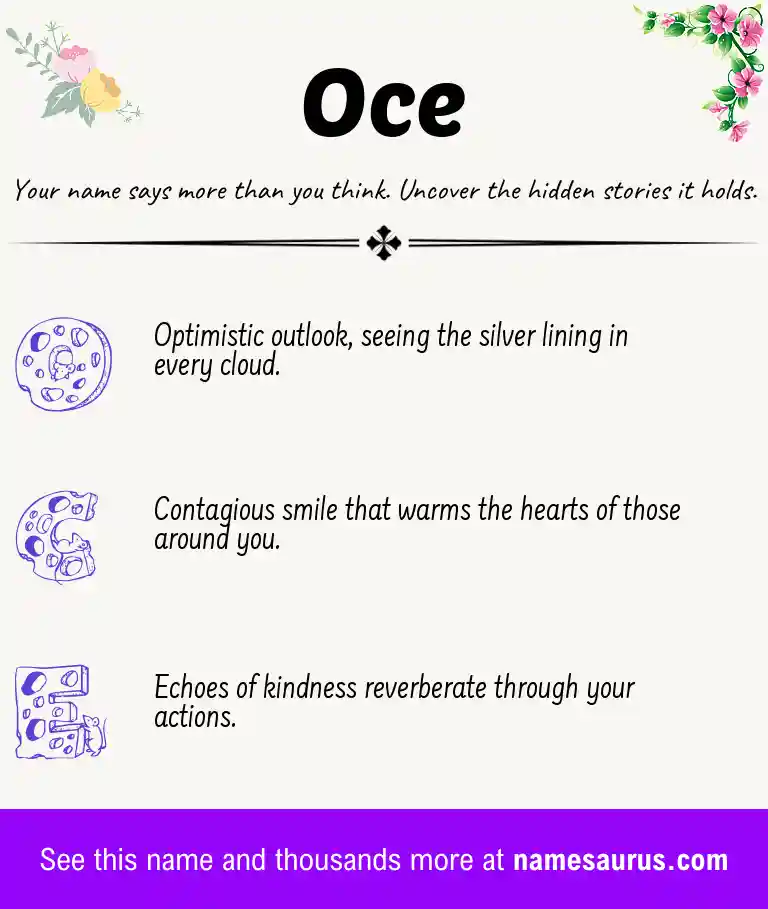 Acrostic poem about Oce.