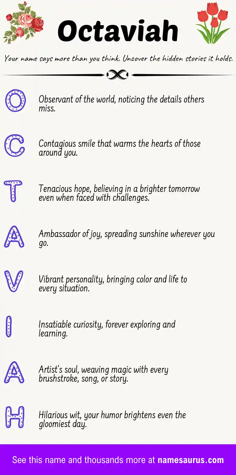 Acrostic poem about Octaviah.